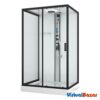 Box doccia idromassaggio 120x90 cm per installazione ad angolo o centro parete
