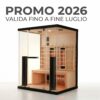Sauna infrarossi vetrata 2 persone Full Spectrum 125x100 cm
