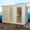 sauna da esterno economica con spogliatoio