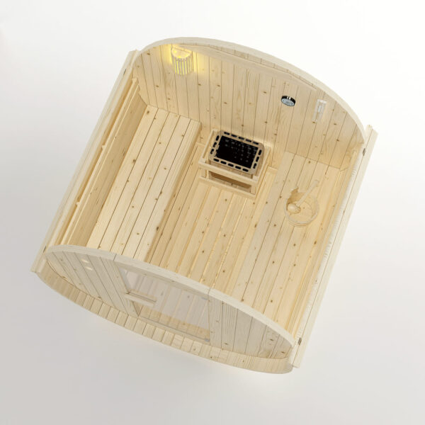sauna a botte per 4 persone in abete naturale