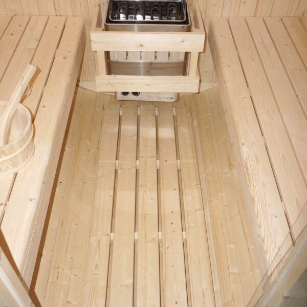 sauna a botte per 4 persone in abete naturale