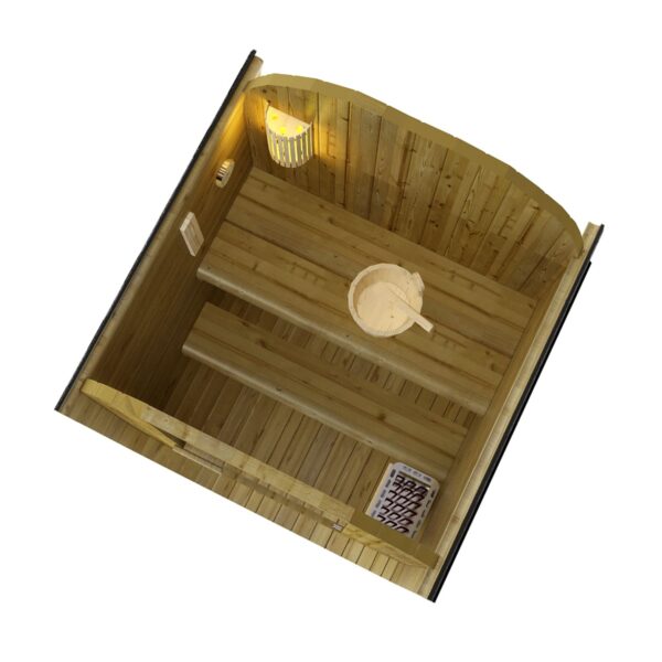vista interna sauna da terrazzo basso prezzo