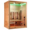 sauna infrarossi 3 persone con radiatori full spectrum e schienali ergonomici