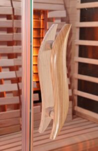 sauna infrarossi 3 persone con radiatori full spectrum e schienali ergonomici