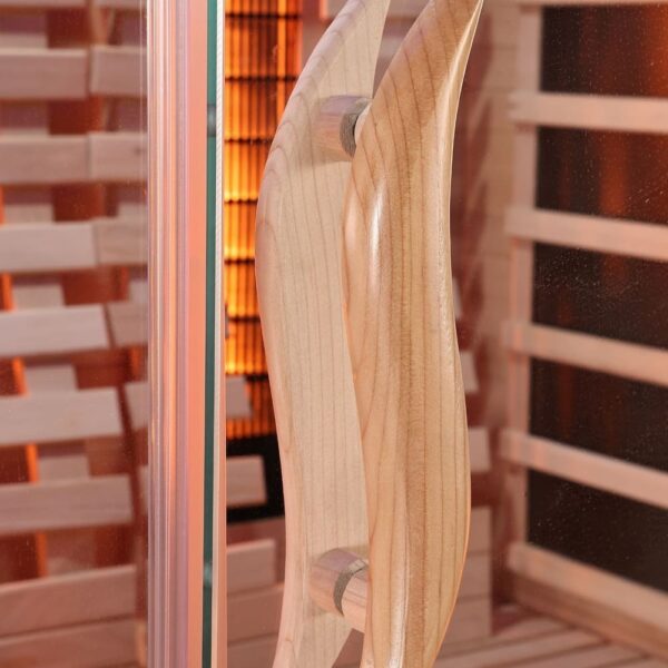 sauna infrarossi 3 persone con radiatori full spectrum e schienali ergonomici