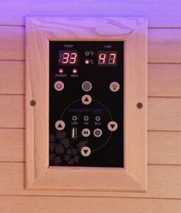 sauna infrarossi 3 persone con radiatori full spectrum e schienali ergonomici