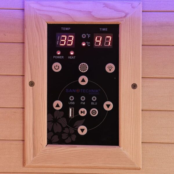 sauna infrarossi 3 persone con radiatori full spectrum e schienali ergonomici