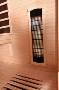 sauna infrarossi 3 persone con radiatori full spectrum e schienali ergonomici