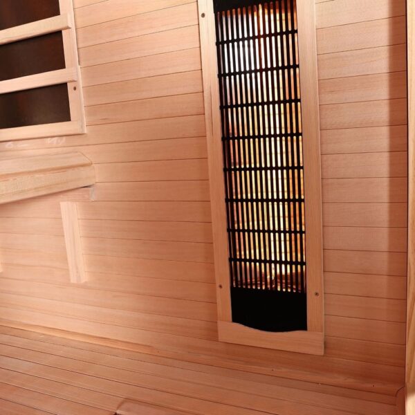 sauna infrarossi 3 persone con radiatori full spectrum e schienali ergonomici