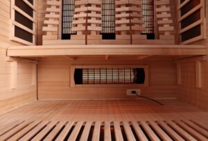 sauna infrarossi 3 persone con radiatori full spectrum e schienali ergonomici