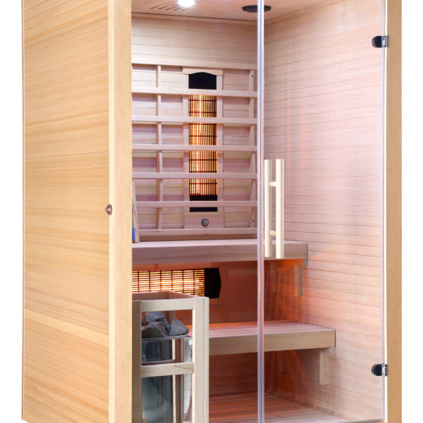 J30130 - TWINCOMBI Sauna Infrarossi 4 Laterale dx Rosa