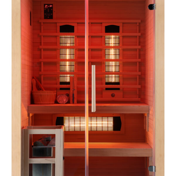 J30130 - TWINCOMBI Sauna Infrarossi 9 Frontale Rosso