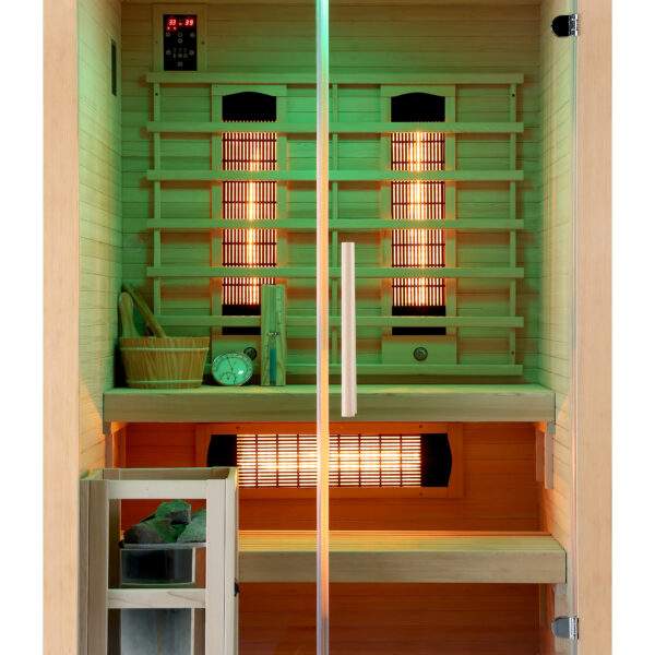 J30130 - TWINCOMBI Sauna Infrarossi 6 Frontale Verde