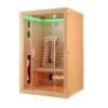 sauna infrarossi per due persone full spectrum con potenza regolabile e frontale vetrato vista 3-4