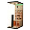 sauna ad infrarossi completamente vetrata con cromoterapia