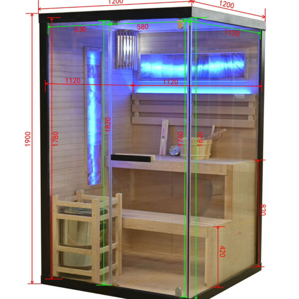SB50120 dimensioni sauna