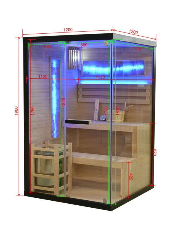 SB50120 dimensioni sauna
