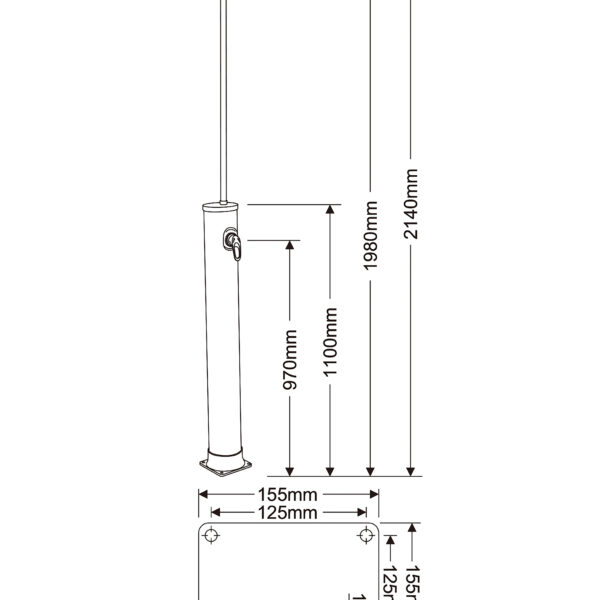 Misure Doccia Solare compatta SD10