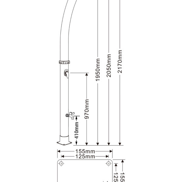 Misure Doccia Solare SD21