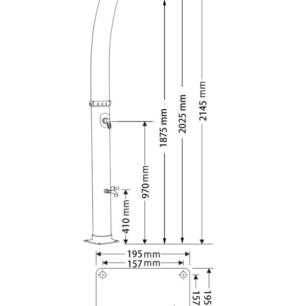 Misure Doccia Solare SD22