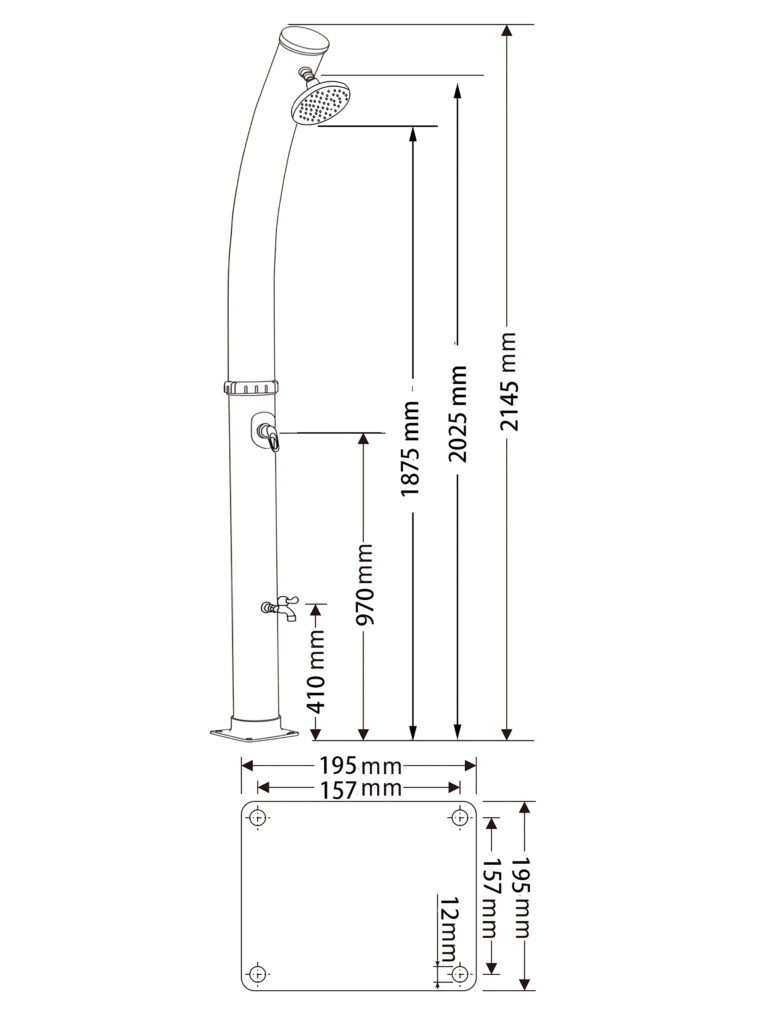 Misure Doccia Solare SD22