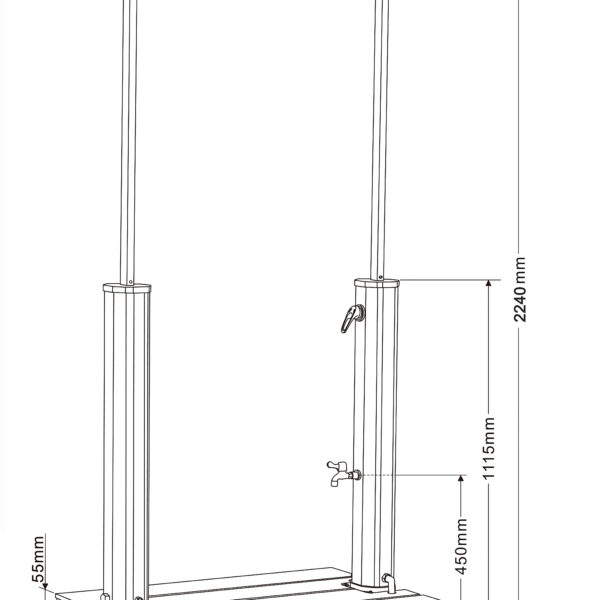 Misure Doccia Solare Doppia SD30