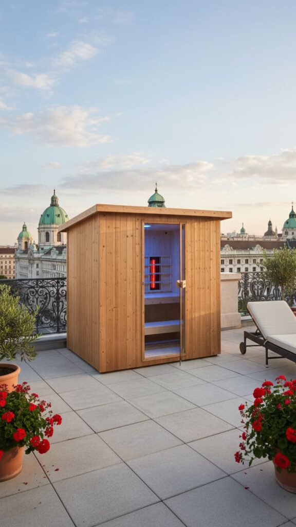 sauna da esterno ad infrarossi