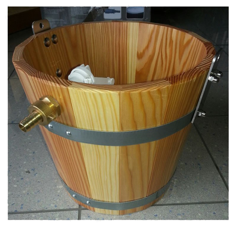Secchio Grande 17 Litri In Legno Di Larice Con Mestolo Grande 80 Cm Per Sauna E Spa 1493 - Foto 6