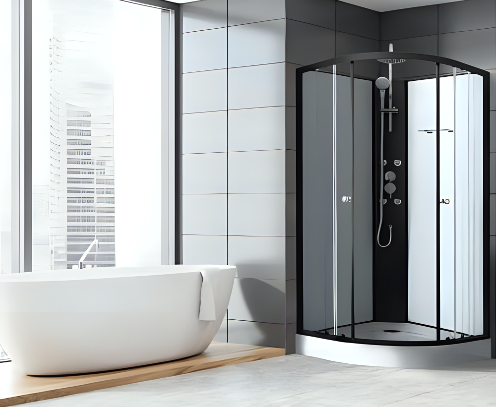 doccia idronmassaggio e vasca freestanding