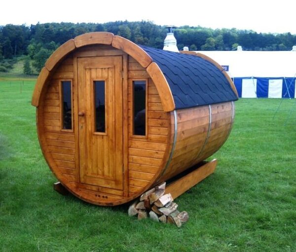 Sauna a botte con finestre