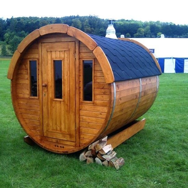 Sauna a botte con finestre