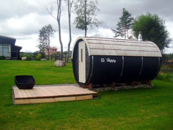 Esempio sauna finlandese a botte fino a 8 persone da esterno