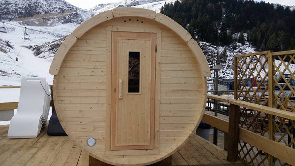 Frontale semplice sauna da esterno