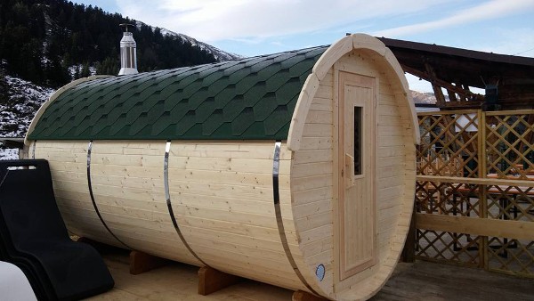 Sauna finlandese a botte da esterno