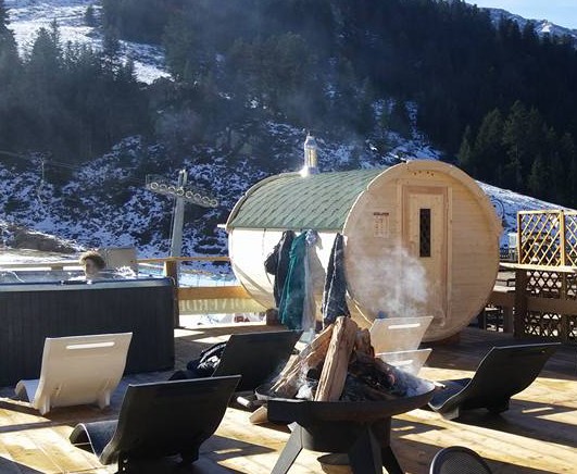Sauna finlandese a botte funzionante