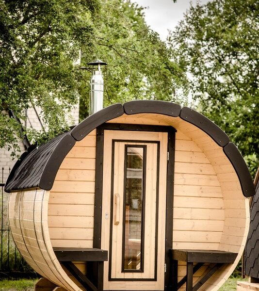 Sauna finlandese a botte personalizzata