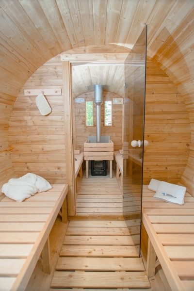 Interno sauna a botte