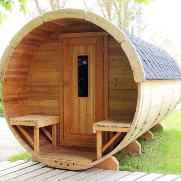 Sauna finlandese a botte da esterno diam 2.2m x 4m