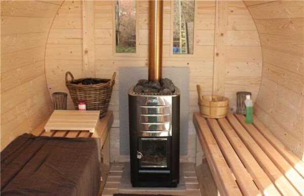 Sauna finlandese a botte da esterno diam 2.2m x 4m