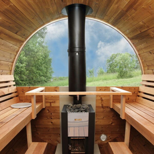 Sauna finlandese a botte da esterno diam 2 x 4m
