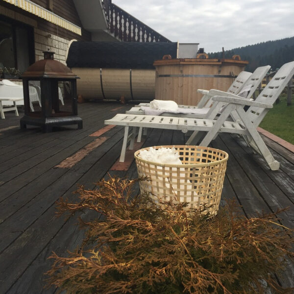 Sauna finlandese a botte da esterno diam 2 x 4m