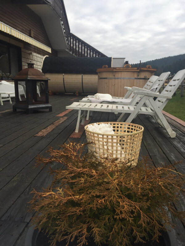 Sauna finlandese a botte da esterno diam 2 x 4m