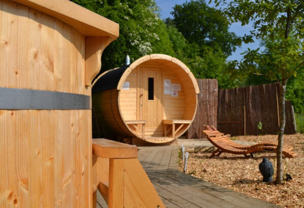 Sauna finlandese a botte da esterno diam 2 x 4m
