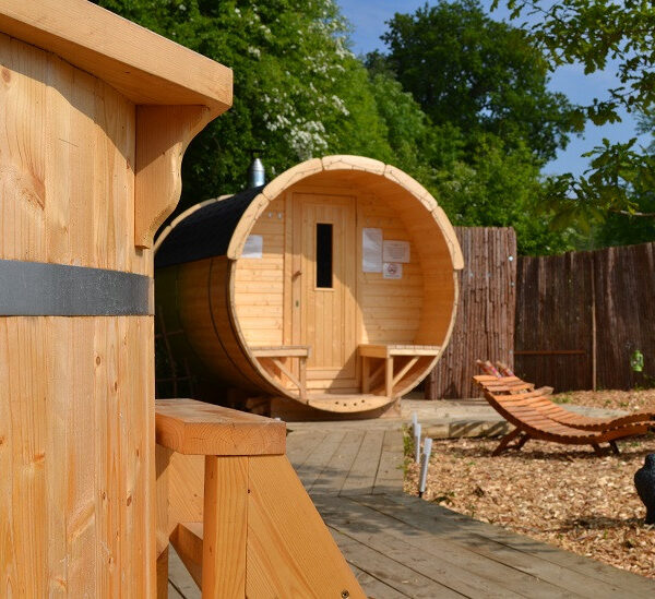 Sauna finlandese a botte da esterno diam 2 x 4m