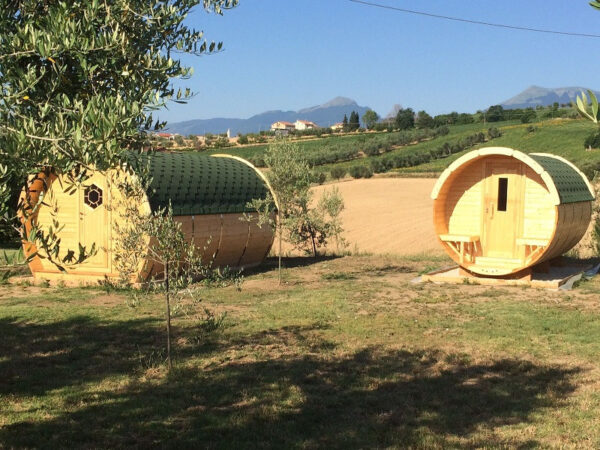 Sauna finlandese a botte da esterno diam 2 x 4m