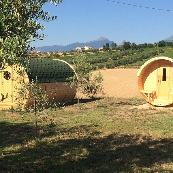 Sauna finlandese a botte da esterno diam 2 x 4m