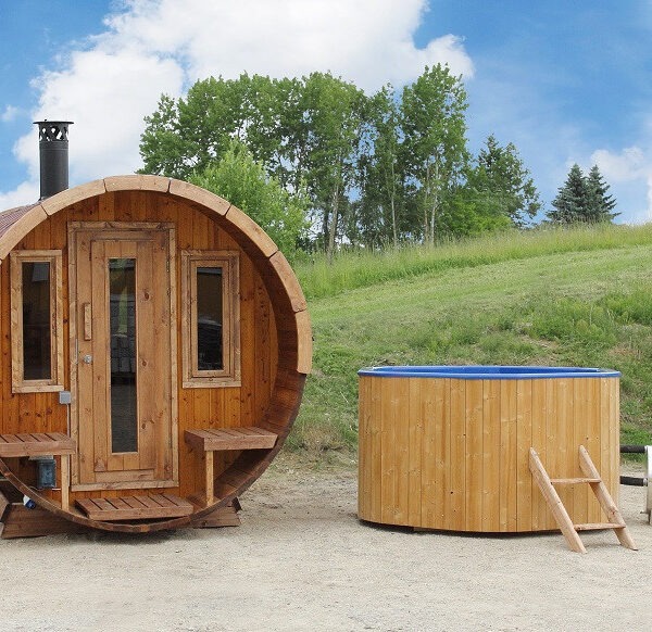 Sauna finlandese a botte da esterno diam 2 x 4m