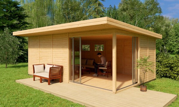 Casetta con sauna da esterno