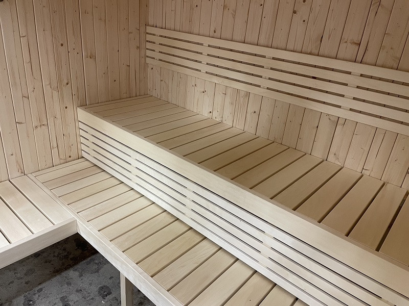 Sauna finlandese in tradizionale in abete nordico massiccio 207x164