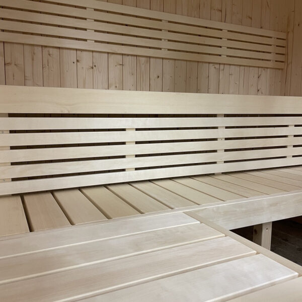Sauna finlandese in tradizionale in abete nordico massiccio 207x164